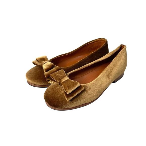 Two Pretty Shoes - Two Pretty velvet bow‎ ballerina flats Size 36